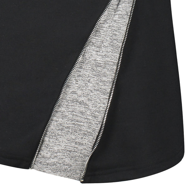 Inclined Zip Heaps Collar T-shirt