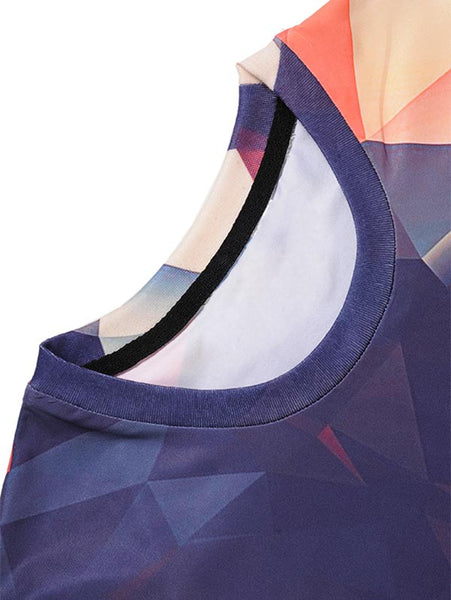 Crew Neck Geometric Tee