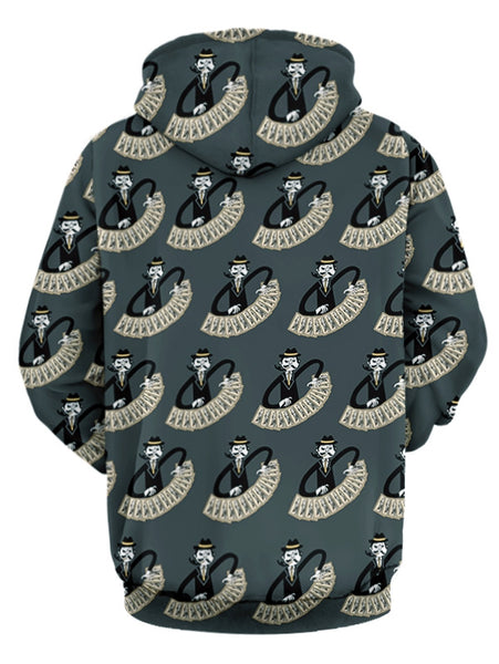 Kangaroo Pocket Magician Print Funny Hoodie