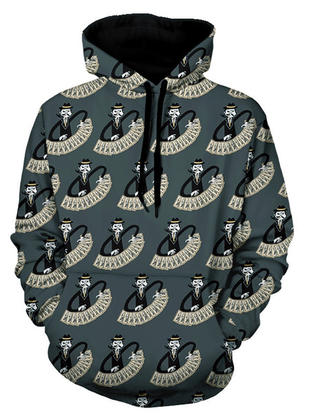 Kangaroo Pocket Magician Print Funny Hoodie