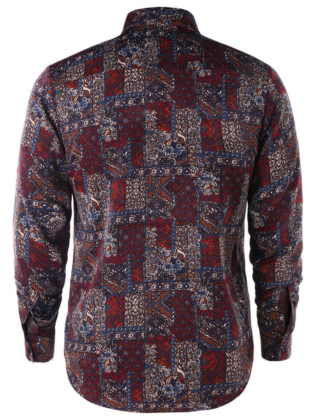 Allover Floral Long Sleeve Shirt