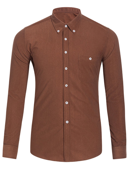 Long Sleeve Corduroy Button Down Shirt