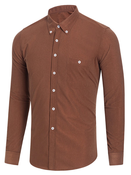 Long Sleeve Corduroy Button Down Shirt