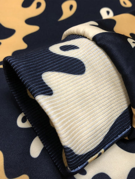 Bananas Splatter Paint Print Pullover Hoodie