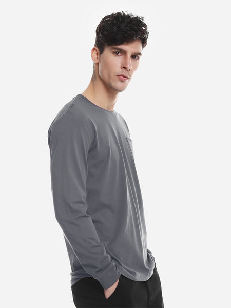 ZAN.STYLE Crew Neck Long Sleeve T Shirt