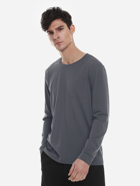 ZAN.STYLE Crew Neck Long Sleeve T Shirt