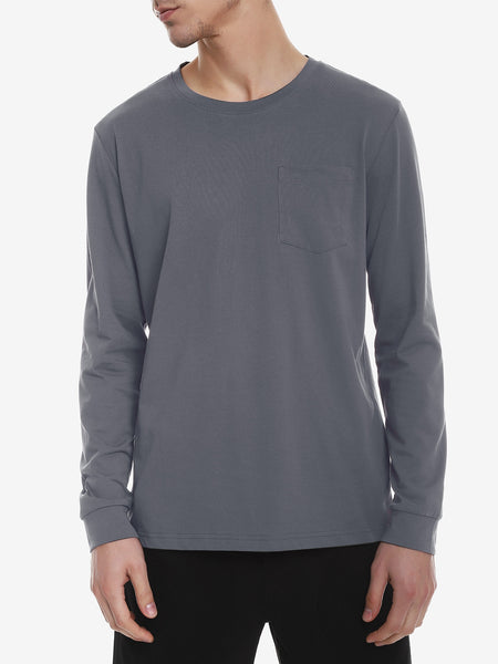 ZAN.STYLE Crew Neck Long Sleeve T Shirt