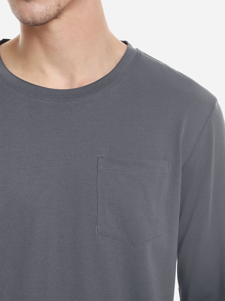 ZAN.STYLE Crew Neck Long Sleeve T Shirt