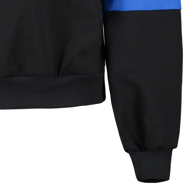 Color Block Kangaroo Pocket Hoodie with Drawstring