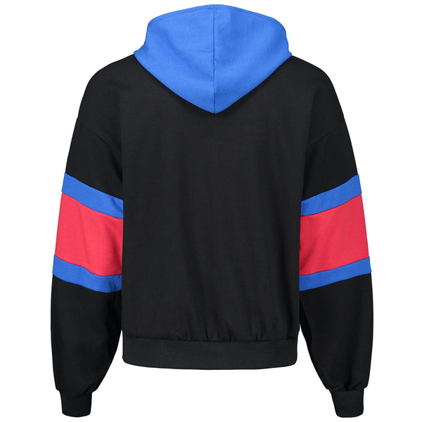 Color Block Kangaroo Pocket Hoodie with Drawstring