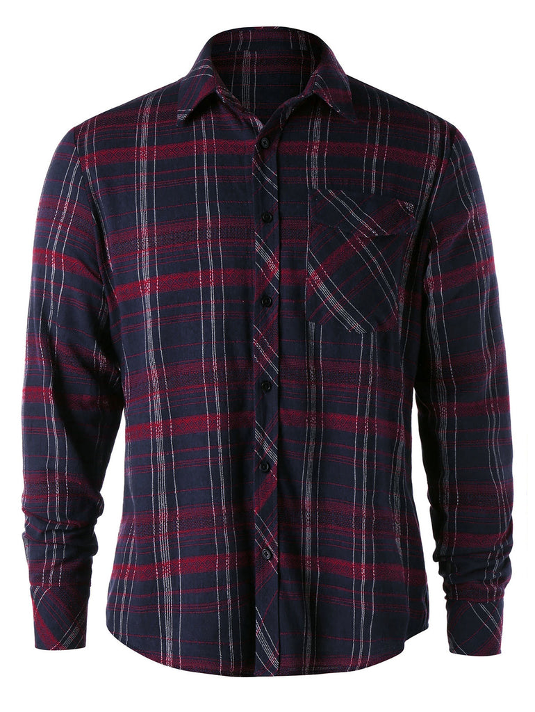 Plaid Chest Pocket Shirt