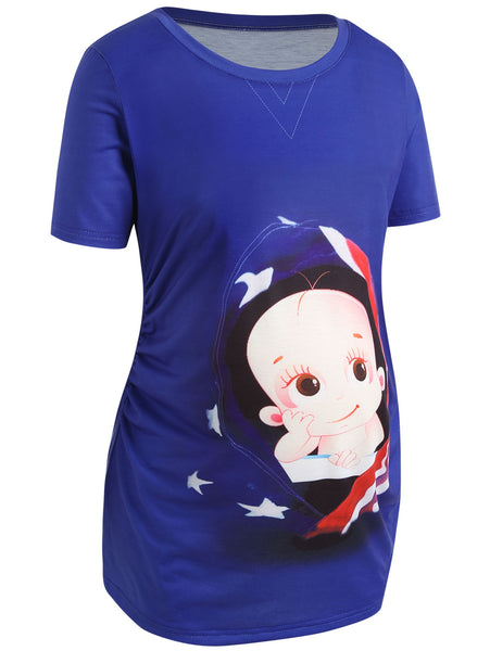 3D Maternity Baby Print T-shirt