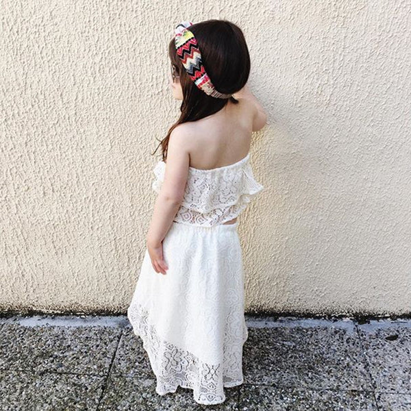 Kids Baby Girls Outfits Clothes Lace T-shirt Tops and Tutu Dress Skirt