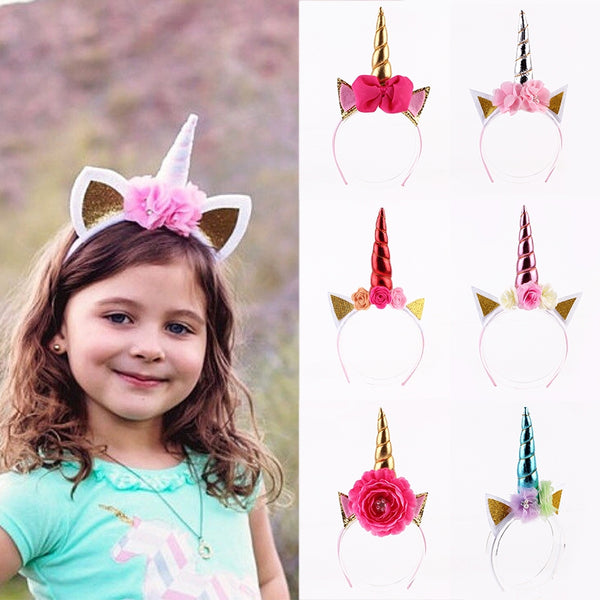 Magical Unicorn Horn Head Party Hair Headband Fancy Dress Cosplay Decor UK EW