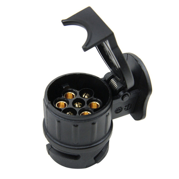 Car Trailer Truck 13 Pin to 7 Pin Plug Adapter Converter Tow Bar Socket Black