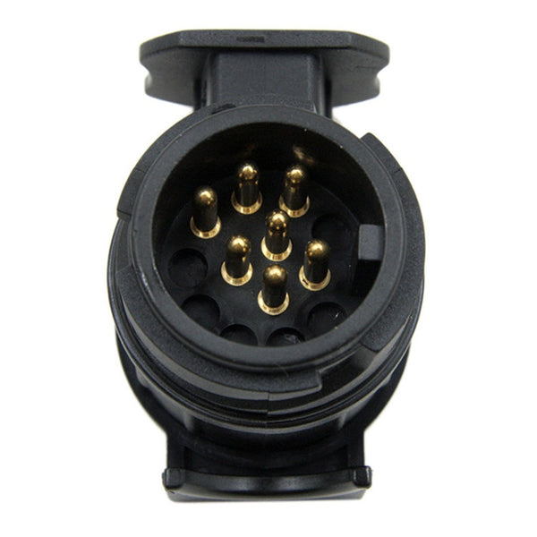 Car Trailer Truck 13 Pin to 7 Pin Plug Adapter Converter Tow Bar Socket Black