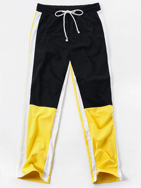 Drawstring Color Block Pants