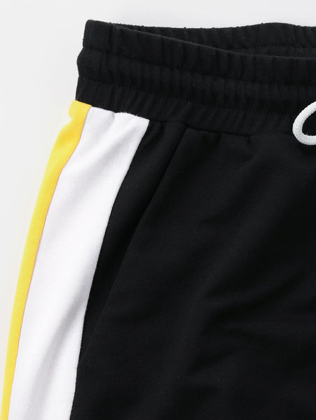 Drawstring Color Block Pants