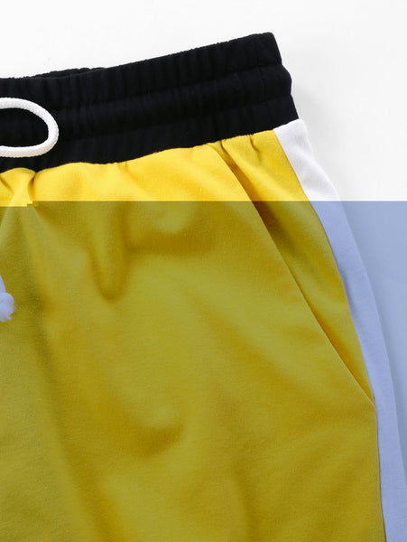 Drawstring Panel Side Zip Hem Pants