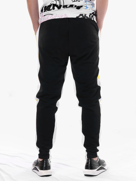 Drawstring Panel Side Zip Hem Pants