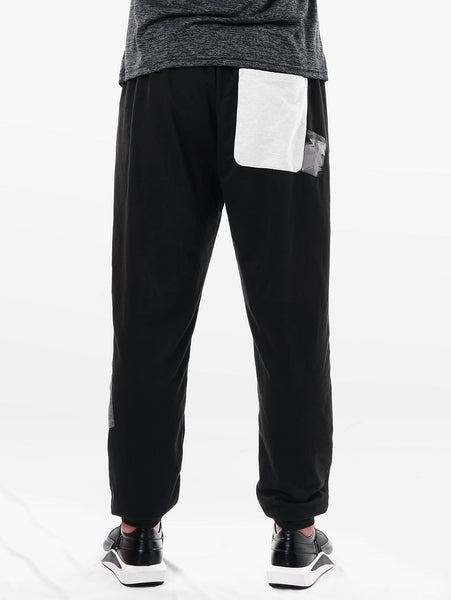 Paint Print Panel Drawstring Jogging Pants