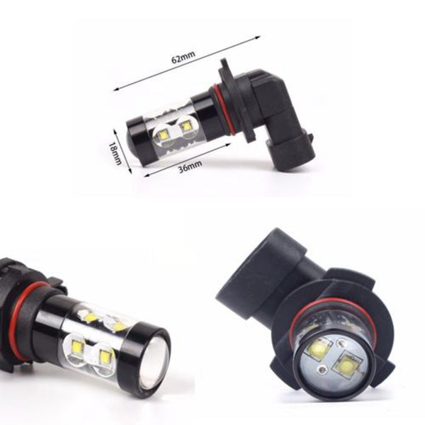 NEW 2x 50W H10 9145 6000K White High Power LED Fog Light Driving Bulb DRL