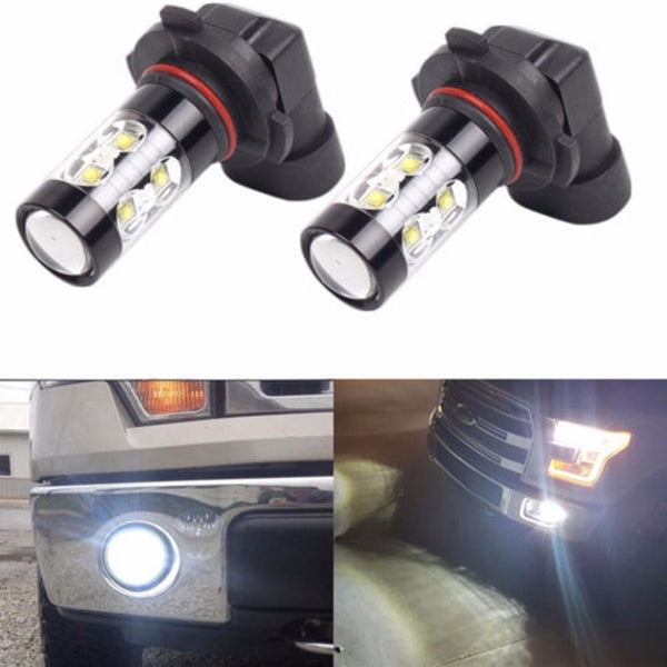 NEW 2x 50W H10 9145 6000K White High Power LED Fog Light Driving Bulb DRL