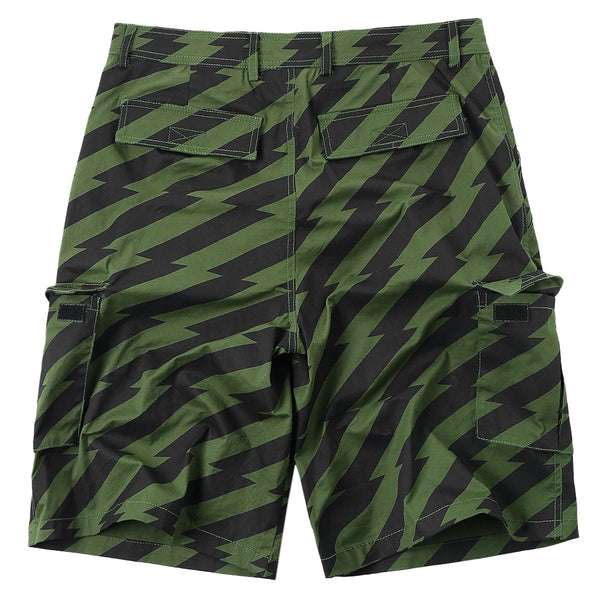 Pockets Design Diagonal Stripe Cargo Shorts