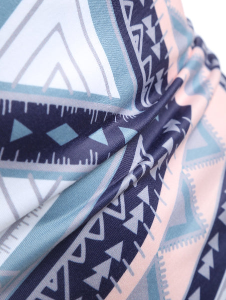 Long Sleeve Geometric Print T-shirt