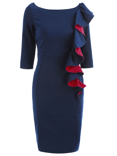 Ruffled Bodycon Dress