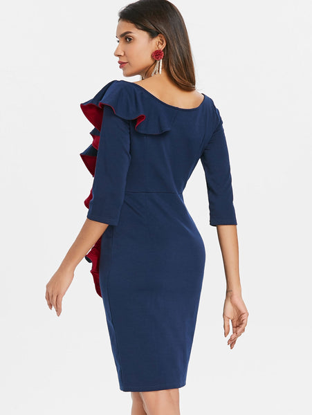 Ruffled Bodycon Dress