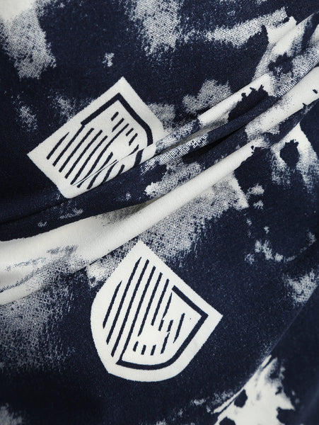 Splash-ink Shield Print Long Sleeve Shirt