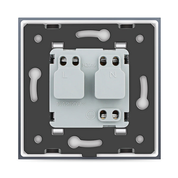 LIVOLO 16A Wall Power Socket with Glass Panel for EU Plug