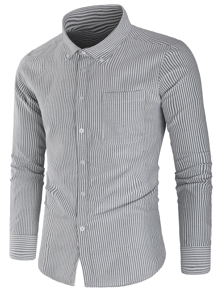 Slim Fit Button Down Stripe Shirt