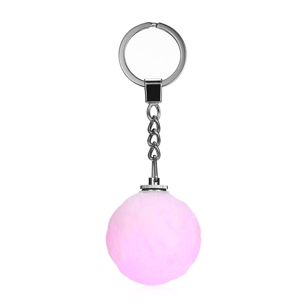 RGB 3D Moon Night Light Key Chain Accessories for Handbag