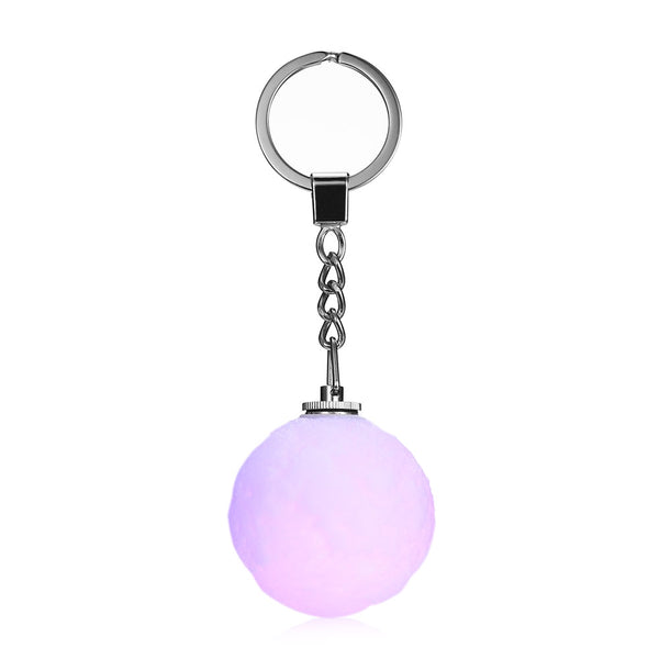 RGB 3D Moon Night Light Key Chain Accessories for Handbag