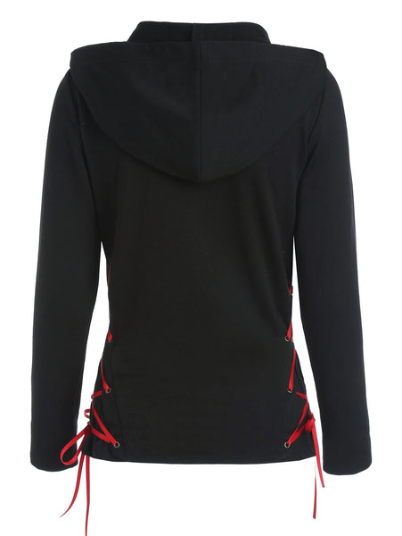 Criss Cross Zip Up Hoodie