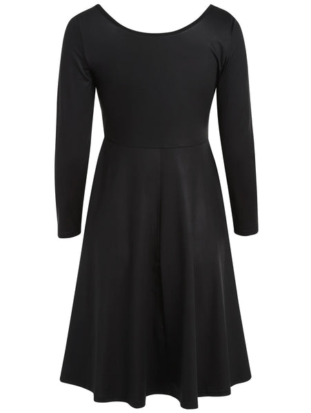 Halloween Skeleton Print A Line Dress