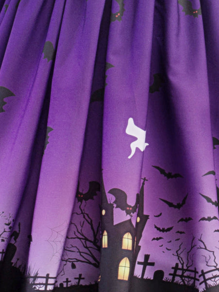 Halloween Vintage Lace Insert Pin Up Dress