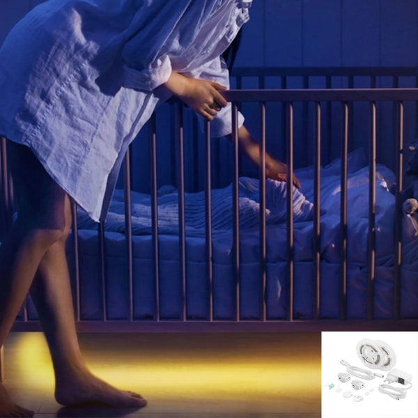 BRELONG LED Human Bedside Sensor Light Strip for  Bedroom Bed