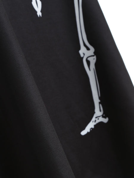 Long Sleeve Skeleton Print T-shirt