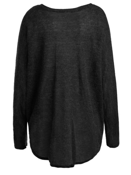 Dolman Sleeve Asymmetrical Sweater