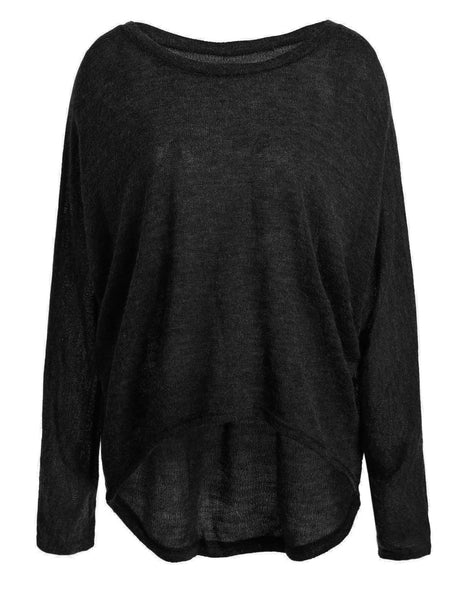 Dolman Sleeve Asymmetrical Sweater