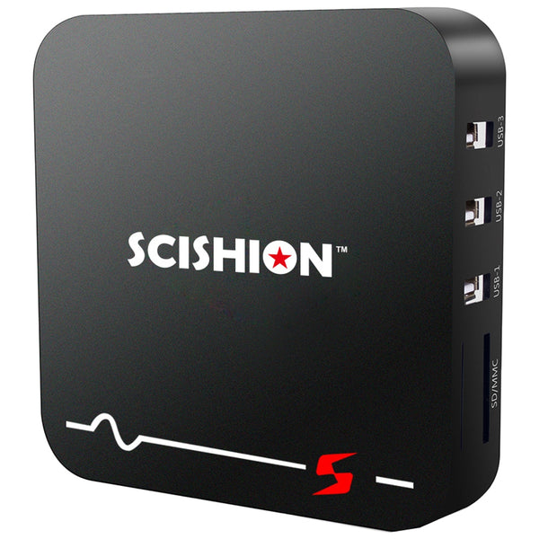 SCISHION Model S Remote TV Box RK3229 Android 8.1 2GB RAM + 16GB ROM 2.4G WiFi 100Mbps Support 4K H.265