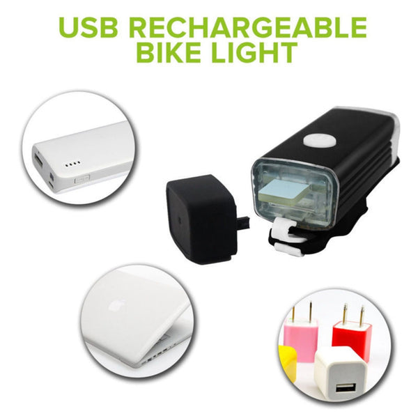 Super Hell Fahrrad LED Beleuchtung Set Fahrradlicht USB Scheinwerfer & RÃ¼cklicht