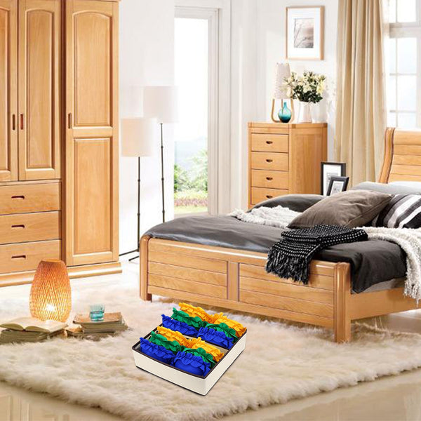 4pcs Collapsible Storage Boxes Bra Underwear Closet Organizer Divider Drawer