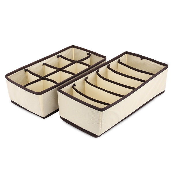 4pcs Collapsible Storage Boxes Bra Underwear Closet Organizer Divider Drawer