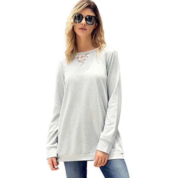 Lace Insert Shredding Sweatshirt