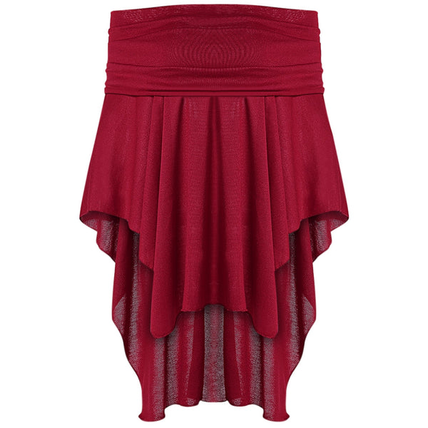 Off The Shoulder Asymmetric Overlap Solid Color Knit Poncho Women Pullover Blouse