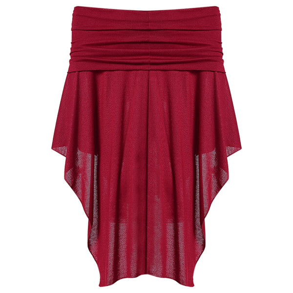 Off The Shoulder Asymmetric Overlap Solid Color Knit Poncho Women Pullover Blouse